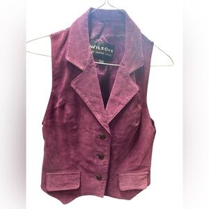 Wilson Purple Leather Vest